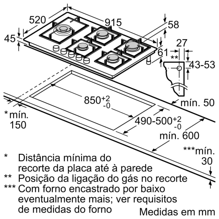 Plaque de cuisson Siemens iQ700 ER9A6SH40 5 foyers verre trempé 90 cm - vue 5