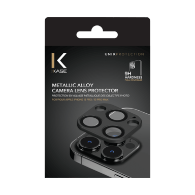 Coprilente in lega metallica per Apple iPhone 13 Pro/13 Pro Max, nero onice