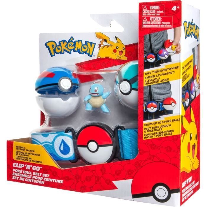 Ceinture BANDAI Pokémon Clip 'N' Go 1 ceinture 2 Poké Balls et 1 figurine Carapuce 5 cm - vue 3