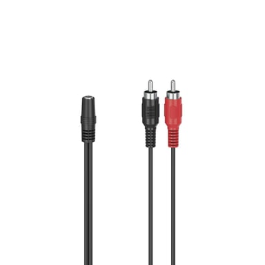 Hama 00205186 cavo audio 0,1 m 2 x RCA 3,5 mm nero, rosso