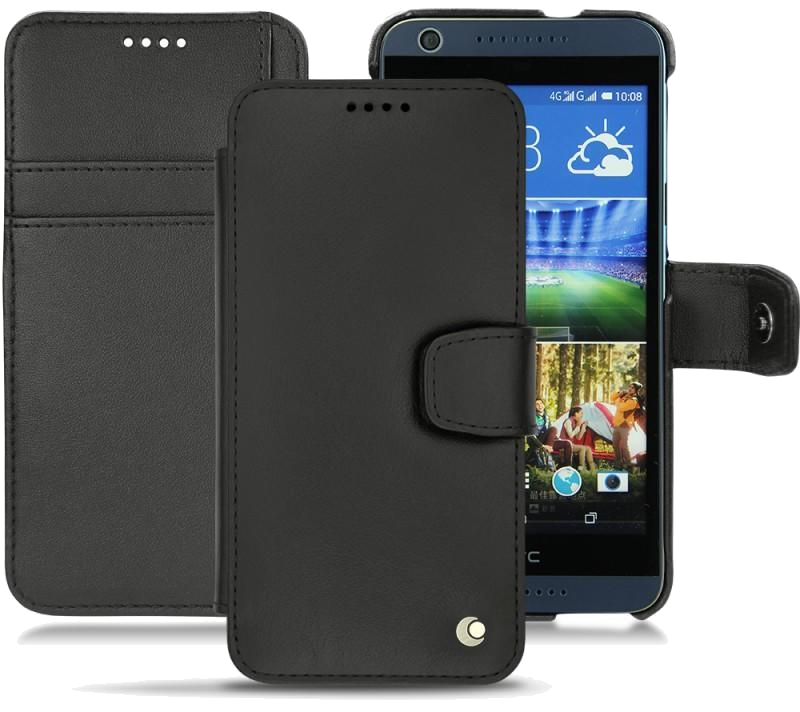 Housse cuir HTC Desire 626 - Rabat horizontal portefeuilleNoir