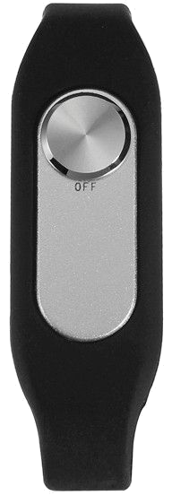Bracelet Dictaphone Enregistrement Audio 4Go Boîtier Amovible USB Silicone Noir Silicone YONIS