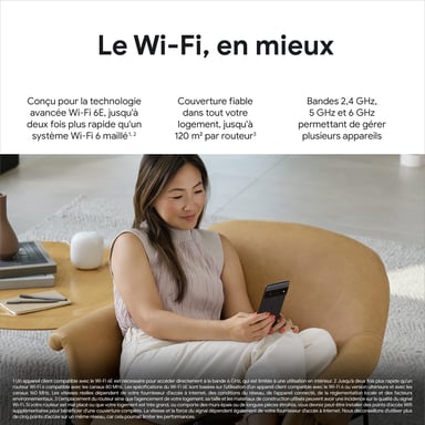 Google Nest Wifi Pro 1-Pk Blanc