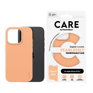 PanzerGlass CARE by ® Fashionable Case Peachy w. MagSafe iPhone 16 Pro funda para teléfono móvil Rosa
