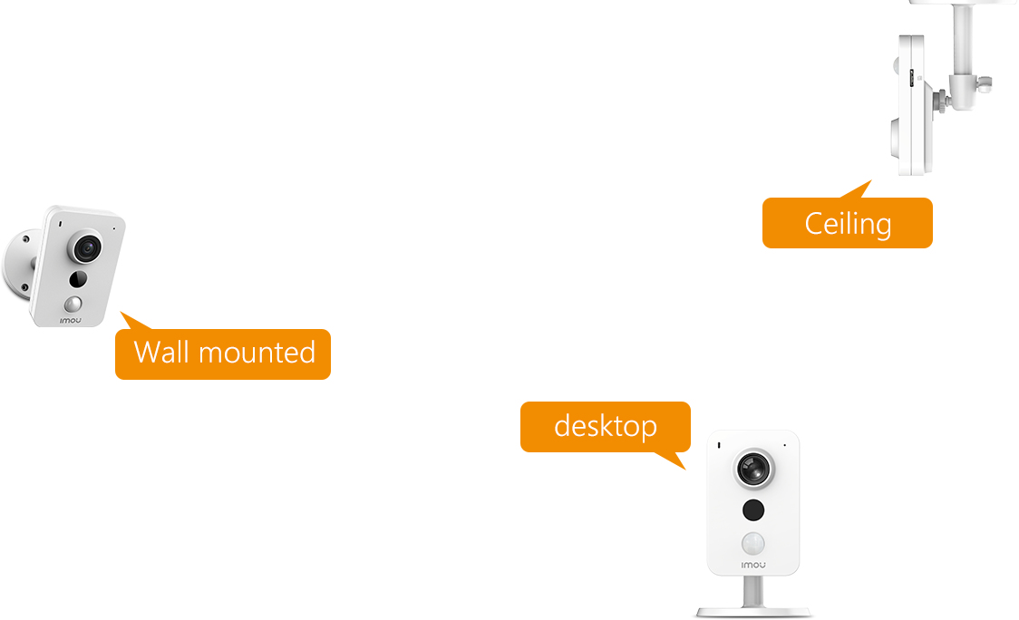 Imou Cube 4MP Balle forme Caméra de sécurité IP Intérieure 2560 x 1440 pixels PlafondMurBureau Neuf - vue 2