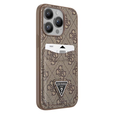 Coque pour Apple iPhone 14 Pro Max PU 4G Porte-cartes Marron