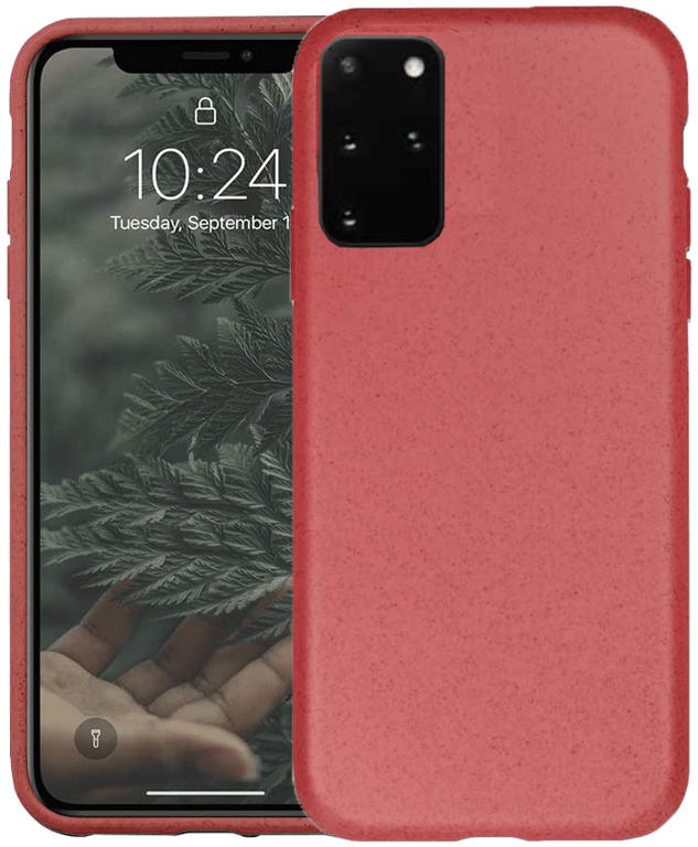 Jaym - Coque Eco-Friendly Biodégradable 100% Recyclée et Recyclable - Pour Samsung Galaxy S20 - Roug