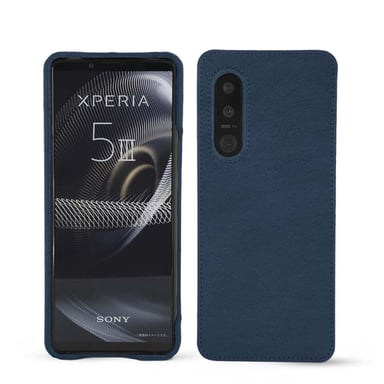 Coque cuir Sony Xperia 5 III -  - Blu mediterran ( Pantone #0E3043 ) - Cuir lisse premium