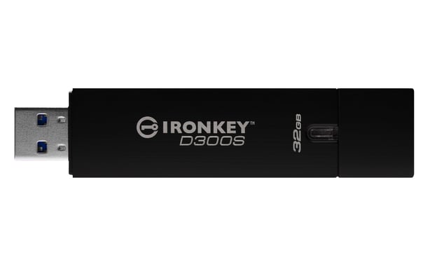 Kingston Technology IronKey D300S unidad flash USB 32 GB USB tipo A 3.2 Gen 1 (3.1 Gen 1) Negro