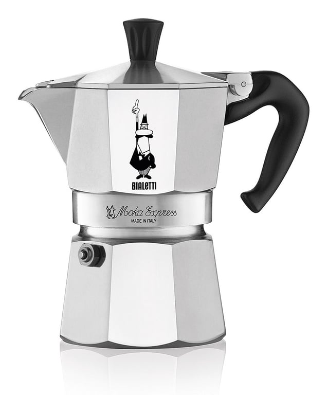 Bialetti Moka Express Cafetière à moka 0,2 L Aluminium, Noir - Neuf