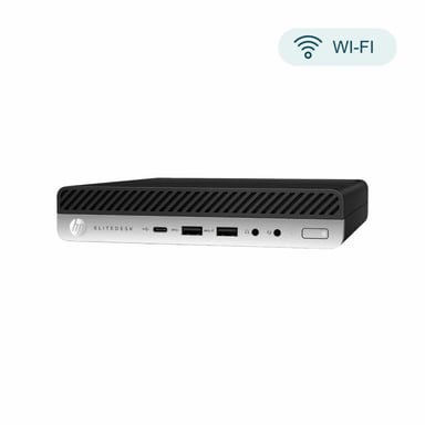 HP EliteDesk 800 G4 Mini i5 8600T, 8GB, SSD 256GB, WiFi - Prestazioni e connettività per le aziende