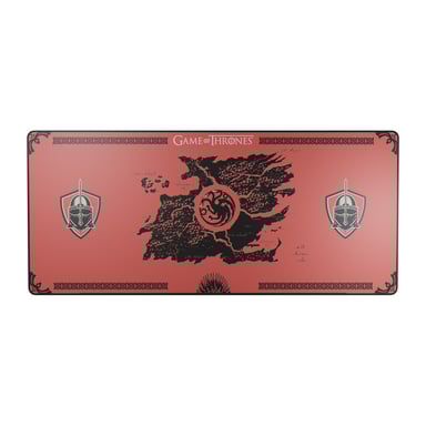Lexip HBO Game of Thrones Tapis de souris de jeu Noir, Rouge