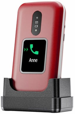 Doro 2880 (4G) con base di ricarica, rosso