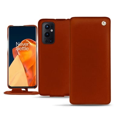Housse cuir OnePlus 9 Pro -  - Orange - Cuir vegan