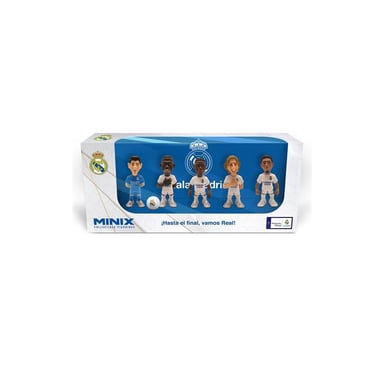 Pack de 5 Figurines Minix Football Stars Real Madrid Courtois Camavinga Modric Vinicius Bellingham