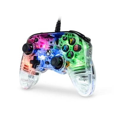 NACON Pro Compact Colorlight nero, trasparente USB Joystick analogico/digitale PC, Xbox One, Xbox Series S, Xbox Series X