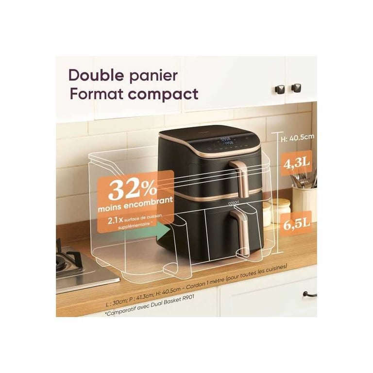 Friteuse sans huile COSORI Turbo Tower Pro KOSP0040EUN - vue 3