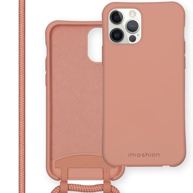 imoshion Coque de couleur avec cordon amovible pour Apple iPhone 12 (Pro) - Peach