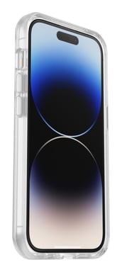 OtterBox Drop Protection Pack per iPhone 14 Pro; Symmetry Clear, resiste a 3 volte più cadute rispetto agli standard militari e alla protezione dello schermo in vetro, 3 volte resistente ai graffi, Clear Apple iPhone 14 Pro