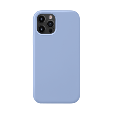(O) Funda antichoque de gel de silicona suave para Apple iPhone 12/12 Pro, Azul lila