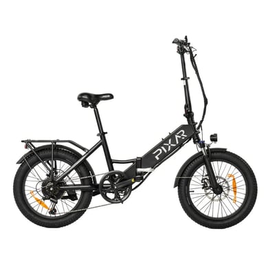 Bicicleta Eléctrico PIXAR Wind | Velocidad Máx 25 km/h | Autonomía 35 km | Motor 500W | Batería 48V 10.4Ah | Neumáticos de 20 Pulgadas | Negro