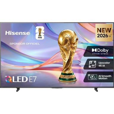 Téléviseur Hisense 58E7S 58'' 4K QLED Smart TV VIDAA Wi?Fi Dolby Vision IQ HDR Noir
