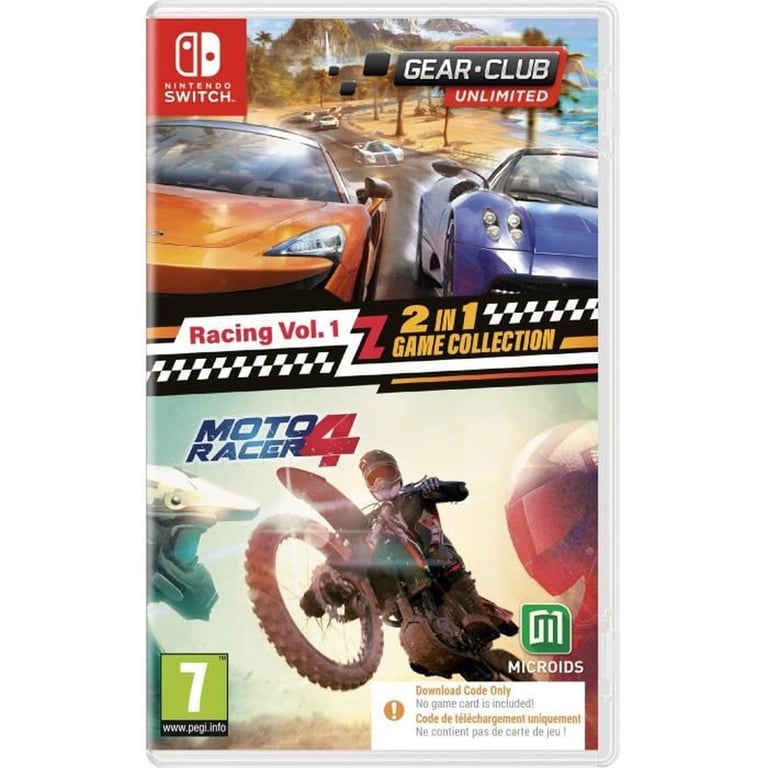 Racing Vol. 1 : 2 en 1 Game Collection Gear Club Unlimited + Moto Racer 4 Jeu Nintendo Switch Code in a Box - vue 2