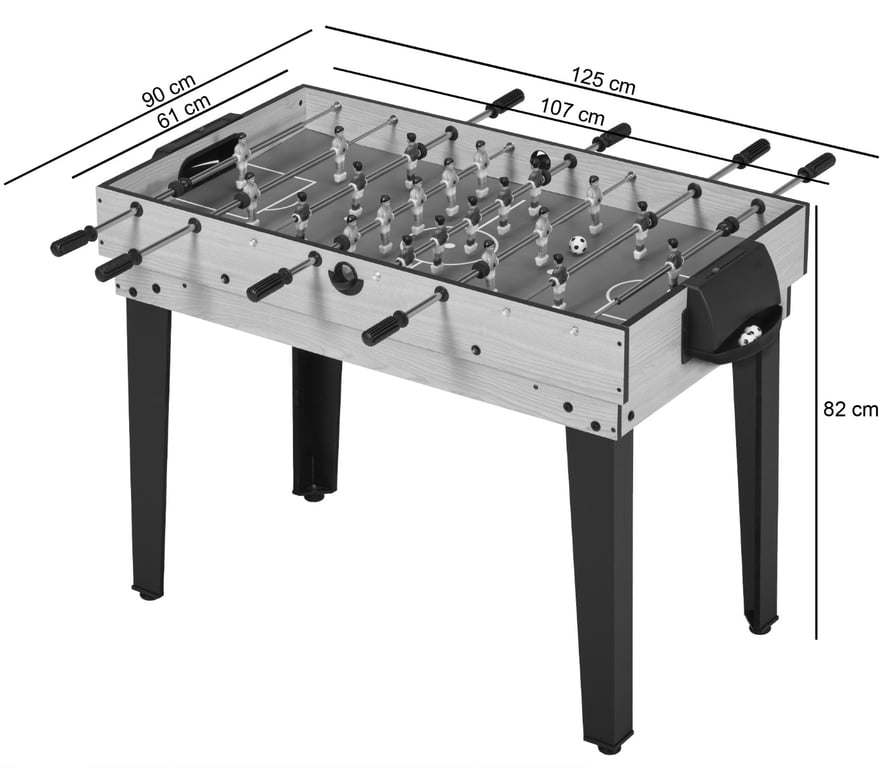 Table de jeux 10 en 1 Baby Foot Billard Ping Pong Hockey Bowling Cartes Structure Bois Accessoires Inclus Neuf - vue 3