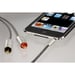 Cable de conexión ''AluLine'', jack 3,5 mm macho, estéreo - 2 RCA macho, 1 m