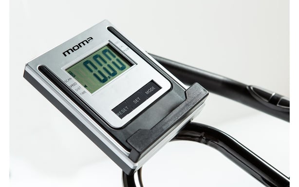 Bicicleta INDOOR con Volante de Inercia de 24kg, Pantalla LCD, pulsómetro de cuádruple sensor integrado en manillar , Sillin ergonomico.