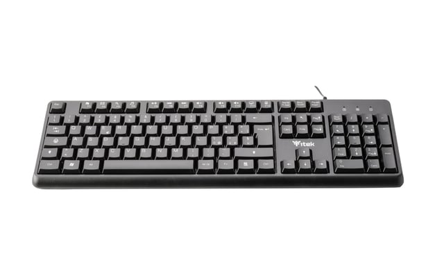 itek DGT C01 teclado Universal USB QWERTY Inglés, Italiano Negro