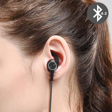 Écouteurs Sport Bluetooth Magnétiques avec Ailettes Série Active Swissten Noir