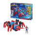 Marvel Spider-Man Fighting Spider Vehicle, giocattolo da supereroe per bambini, lancia acqua e proiettili, da 4
