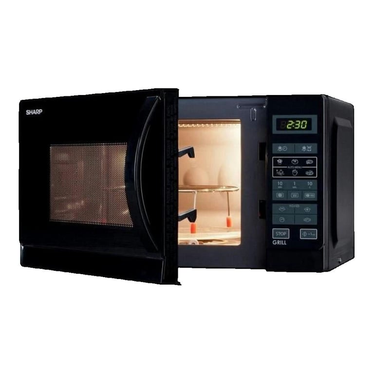 Micro-Ondes Grill SHARP R-742BKW – 25 L, 900 W, 11 Niveaux de Puissance - vue 3