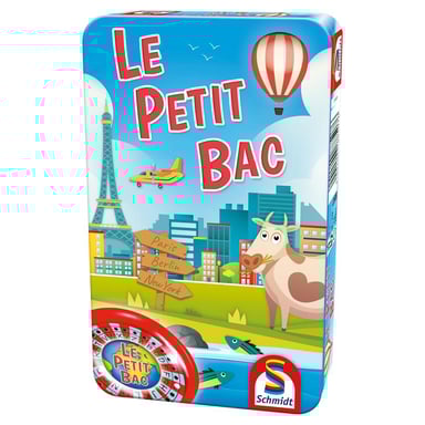 Juego de mesa Le Petit Bac Voyage en caja metálica para toda la familia