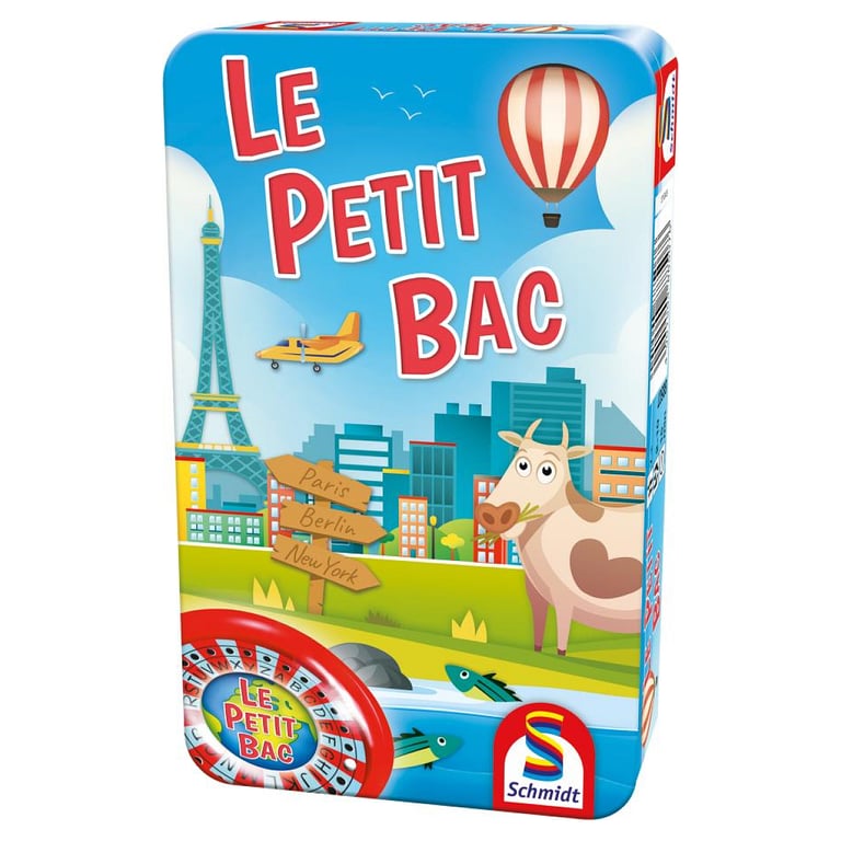 Jeu de société Le Petit Bac Voyage en boîte métallique pour toute la famille Neuf