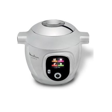 Olla a presión inteligente Moulinex Cookeo con 80 recetas, modelo CE854B10, 1600 W, color gris
