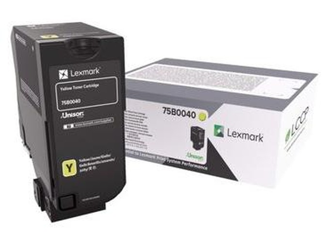 Lexmark 75b0040 cartouche de toner 1 pi&egrave;ce(s) original jaune 75B0040