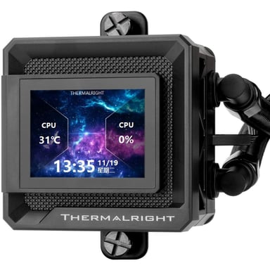 Watercooling AIO THERMALRIGHT Frozen Warframe 240 SE ARGB 240 mm 2 ventilatori 120 mm display LCD Nero