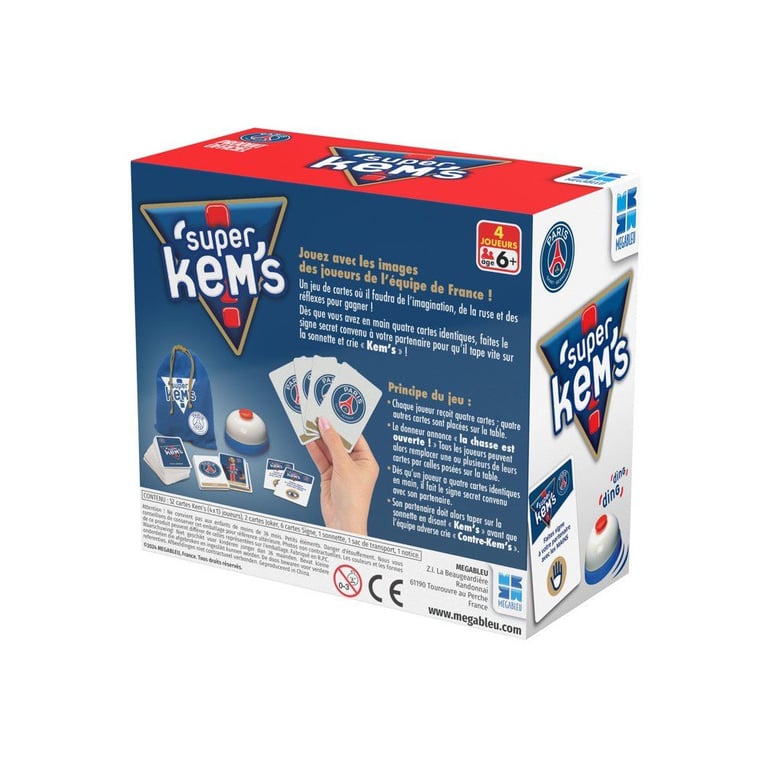 Jeu de Cartes Megableu 678353 – Super Kem's PSG, 4 Joueurs, Dès 6 Ans - vue 3