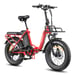 Bicicleta eléctrica plegable FAFREES F20 Max con batería LG de 48 V y 30 Ah y pantalla LCD - roja
