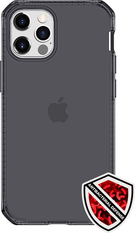 Coque Renforc&eacute;e iPhone 12 Pro Max Spectrum Clear Grise Itskins - Neuf