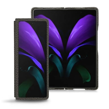 Coque cuir Samsung Galaxy Z Fold2 -  - Gris - Cuir grainé