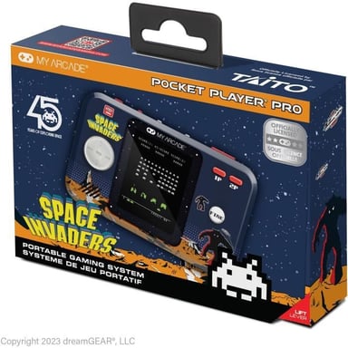 Console di gioco Pocket Player PRO - Space Invaders - Retrogaming - Schermo ad alta risoluzione da 7 cm