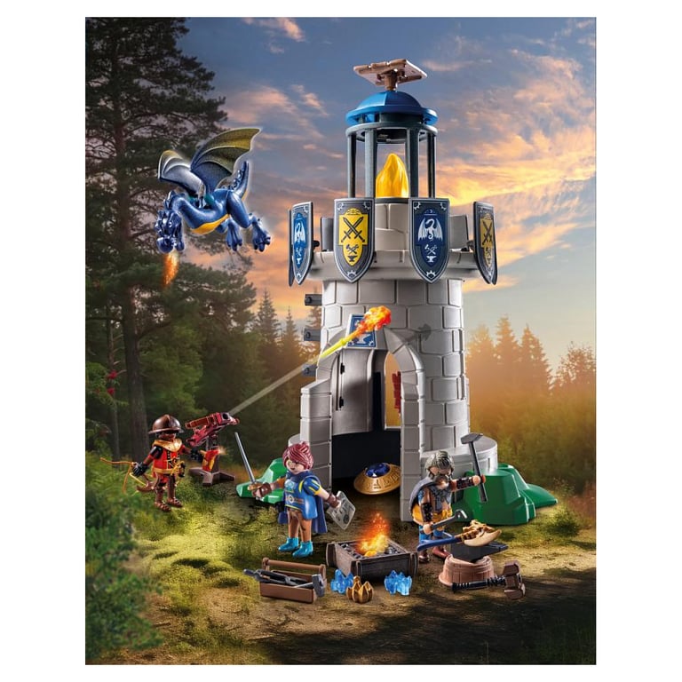 Coffret PLAYMOBIL Tourelle Chevaliers Novelmore avec Dragon et Accessoires - Neuf