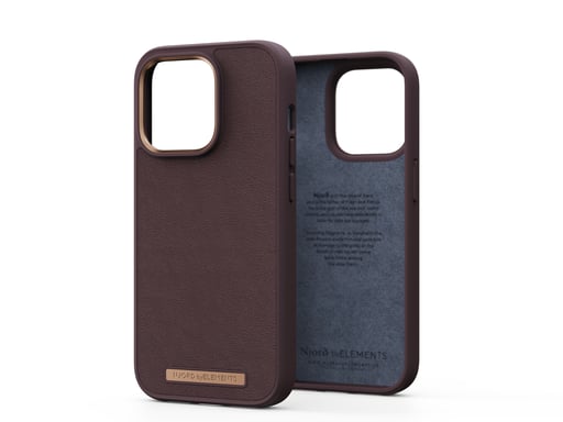 Njord byELEMENTS Custodia per cellulare in vera pelle da 15,5 cm (6.1'') Apple iPhone 14 Pro Brown