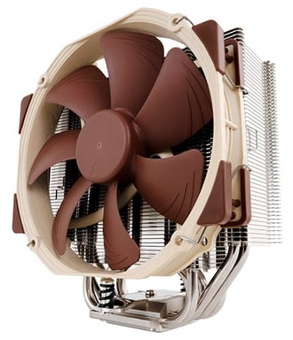Noctua NH-U14S système de refroidissement d'ordinateur Processeur Refroidisseur 12 cm Marron, Acier inoxydable