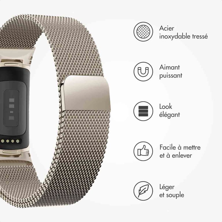 Bracelet Fitbit Charge 5 Magnétique Milanais - vue 9