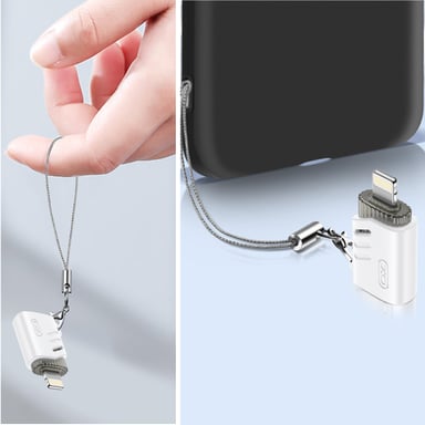 Adaptateur OTG USB vers iPhone Lightning Charge Transfert de Données Blanc