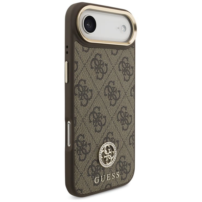 Guess Étui 4G Strass Logo MagSafe pour iPhone Air Marron - vue 3